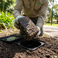 Lure à termites en bandes de bois de pin massif, attirant et tue les termites, sûr, écologique, qualité OEM, sur mesure, directement de l'usine