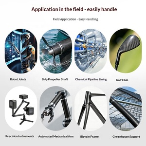 Tube en fibre de carbone tissée mélangée en aramide, authentique et personnalisé, anti-corrosion, moulé, résistance à la traction de 3500 MPa, léger et ultra-léger - Product Image 5