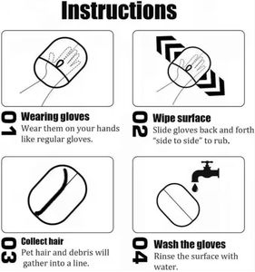 新しいデザイン双方向ブラシ犬猫ペットグルーミング除去毛皮毛手袋 - Product Image 4