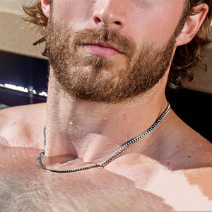 2pcs 5/7mm 패션 체인 목걸이 남성용 스테인레스 스틸 쿠바 링크 목걸이 힙합 펑크 쥬얼리 - Product Image 4