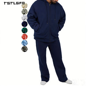 Conjunto Deportivo de Lujo para Primavera/Otoño, Estilo Nuevo, 280G, 85% Algodón Francés, Sudadera con Capucha y Cierre, Pantalones Deportivos Holgados Unisex, Ropa Urbana - Product Image 2