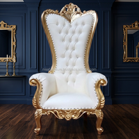Chaises de salon en fer sculpté à la main, Design Baroque doré, style européen et américain