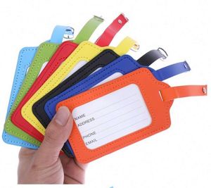 Étiquette de bagage en cuir PU coloré, pendentif pour sac à main, étiquette nominative pour bagages, fabriquée en usine BSCI - Product Image 3
