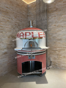 فرن بيتزا تجاري عالي الجودة صغير ومحمول يعمل بالحطب للاستخدام الخارجي/الداخلي من الصخور البركانية للبيع - Product Image 4