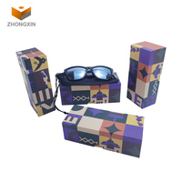 Étui en carton personnalisé pour lunettes de soleil et lunettes impression de fantaisie ensemble d'emballage cadeau de luxe vintage boîte en carton pour cadeau