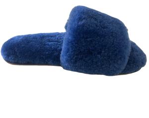 Soffici di colore <span class=keywords><strong>blu</strong></span> pantofole <span class=keywords><strong>in</strong></span> lana Merino sandali personalizzati <span class=keywords><strong>in</strong></span> pelliccia genuina alla moda <span class=keywords><strong>in</strong></span> Shearling per la <span class=keywords><strong>casa</strong></span> pantofola per interni <span class=keywords><strong>in</strong></span> montone pantofole - Product Image 3