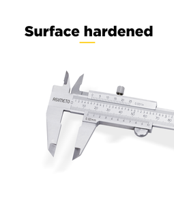 0-150mm Vernier Asimeto Caliper 0.02mm Graduation ±0.03mm Accuracy <b>Dual</b> Inch/Metric Scale with <b>Lock</b> Screw - Product Image 2