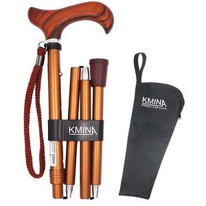 Bastone da Passeggio Pieghevole, Bastoni da Passeggio per Anziani, in Legno KMINA K10032 - Product Image 1