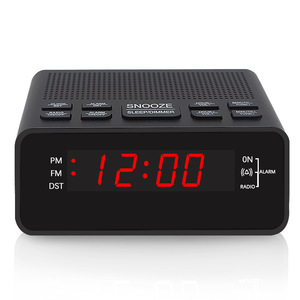 <span class=keywords><strong>Radio</strong></span>-réveil numérique LED AM/FM avec haut-parleur intégré, alimentation par piles ou secteur, pour chevet, avec fonction snooze, vente en gros - Product Image 2