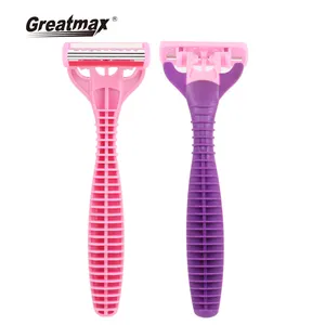 Beauty Care Shaver Disposable Triple Blade Shaver Plastic Handle Women's Shaving Razor