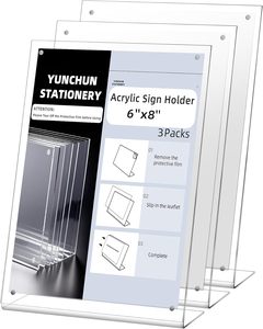 Từ Acrylic sang trọng Khung Ảnh A4 A5 nghiêng trở lại không khung giữ dấu kim cương cạnh đánh bóng pre-lắp ráp cho hiển thị - Product Image 6