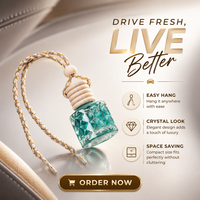 Diffuseur de parfum miniature pour voiture, parfum longue durée, décoration suspendue pour voiture, huile essentielle, parfum pour voiture, désodorisant pour voiture avec couvercle en bois