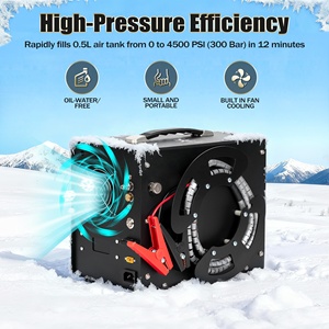 TUXING 300bar 4500psi Fast Inflation 12V Power Converter No Oil Hunting Snorkeling PCP Paintball <strong>Air</strong> <strong>Compressor</strong> For Gas Bottle - Product Image 2