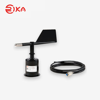 Sensor de Viento Rika RK110-02 de Fibra de Carbono con Montaje en Brida, Impermeable IP65, Rango de 0-360°, Precisión de 3 Dígitos, Múltiples Salidas Opcionales