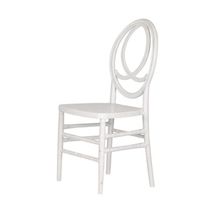 Chaises de mariage empilables, 3 pièces, chaises blanches en bois, Phoenix, Royal - Product Image 1