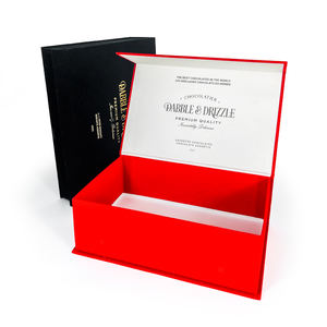 Aangepaste Rode Zwarte Fluwelen Magnetische Papieren Doos Voor Parfum Glazen Fles Doos Met Luxe Goud Folie Stempelen - Product Image 3