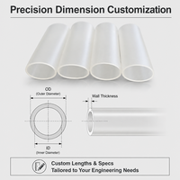 Tuyau en caoutchouc silicone transparent industriel sur mesure, flexible, diamètre extérieur 2-16 mm, tube d'eau, service de découpe et de traitement, paroi de 1 mm