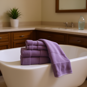 Ensemble de serviettes de bain Db, 6 pièces, coton jacquard, séchage rapide, doux, absorbant, usage domestique, couleur unie, taille adulte - Product Image 2