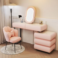 Table de toilette intégrée en bois massif et ardoise, style moderne et minimaliste pour chambre à coucher