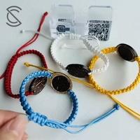 Bracelet en bois NFC en coque de noix de coco naturelle, écologique et étanche, Ntag213 RFID 13,56 MHz, réglable pour le contrôle d'accès