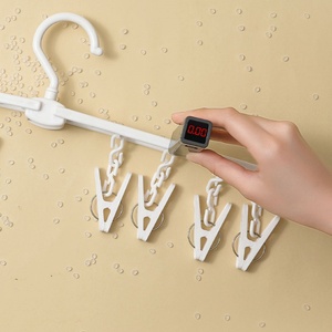 Colgadores de Ropa Creativos de Múltiples Niveles con Pinzas, Tendedero Plegable de Plástico para Toallas y Ropa - Product Image 5