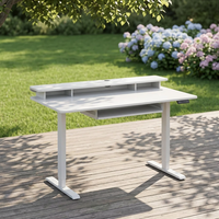 Bureau debout électrique à double niveau, réglable en hauteur, avec moteur unique inversé, résistant à l'eau et durable