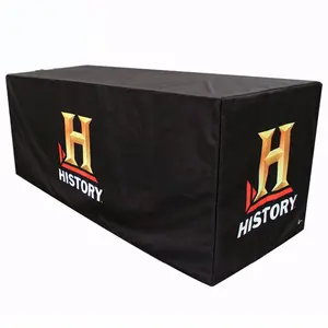 Custom Printing 6 Foot Tablecloth Branded Fitted Folding Table Cover Table Throw for Expo Event Display