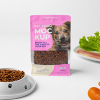 Emballage alimentaire pour animaux de compagnie imprimé sur mesure, 1 kg, 2 kg, qualité alimentaire, résistant à l'humidité, fond plat, sachet en mylar pour nourriture sèche pour chiens et chats