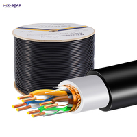 Cables de red para exteriores personalizados de fábrica CAT5e 26awg cable Ethernet de cobre CAT5 para exteriores SFTP CAT5e 305m