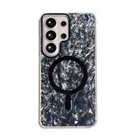 Nouvelle Arrivée 2026 – Coque Magnétique de Luxe Texture Coquille de Conque pour Samsung S26 Ultra S25 S24 Plus – Anti-Rayures et Antichoc Transparente