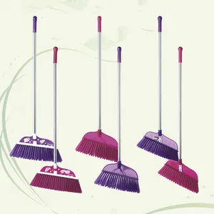 Verschillende Soorten Lage Prijs Plastic Floor Cleaning Bezem Met Fancy Bezem Handgrepen