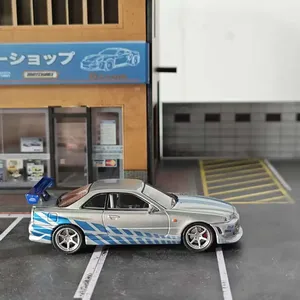 KOD GFCC 1:64 <span class=keywords><strong>GTR</strong></span> <span class=keywords><strong>R34</strong></span> Nouvelle édition limitée d'exposition, modèle de voiture en alliage sans batterie - Product Image 3