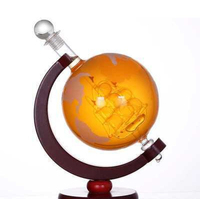 Decantador de Whisky JM Gifts de Alta Calidad, de Vidrio Borosilicato de Lujo, con Tapón, para Brandy, Vodka y Whisky, en Venta