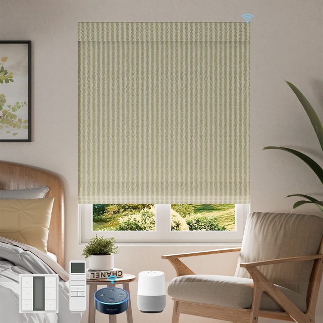 Allbright Zigbee Alexa Tuya Wifi Google Matter Electric Remote Control Smart Home Blackout Motorized Roller Shades Roman Blinds for Window