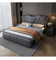 Ensemble de meubles de chambre à coucher Offre Spéciale modernes cadre de lit double cadre de lit double de luxe cadre de lit doux lit double classique rembourré gris King Size