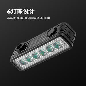 ไฟจักรยาน Johorse พร้อมแตร 500 ลูเมน 6 LED กันน้ำ IP4 ควบคุมด้วยปุ่มและสายไฟ สำหรับขี่กลางคืน - Product Image 3