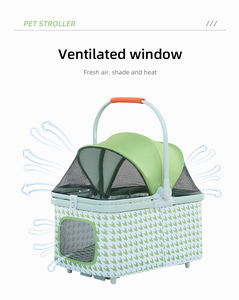 Pet Stroller for Cat and Dog Can Folded,a Variety <strong>Bird</strong> Pattern Can Choose From, Space Saving - Product Image 2