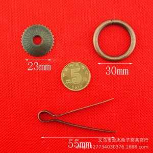 Honggu Round Ring Handle 23x30mm Iron Drawer Furniture Handle Traditional Style Durable - Product Image 1