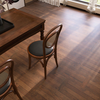 Carreaux de céramique imitation bois brun style médiéval, finition moulée numériquement, 600x1200mm, pour salons, chambres, salles de bain et couloirs intérieurs