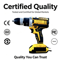 Perceuse sans fil 21V, 30NM, 1500 tr/min, perceuse électrique portative, kit d'accessoires professionnels 26 pièces, OEM, garantie 1 an, industrielle