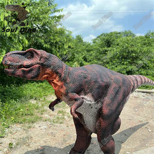 Costume de dinosaure <span class=keywords><strong>T</strong></span>-<span class=keywords><strong>Rex</strong></span> noir personnalisé, avec rugissements, structure métallique et peau en silicone, pour parcs d'attractions et d'aventure. - Product Image 3