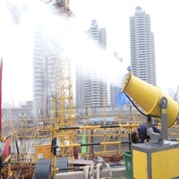 Machine mobile de suppression de la poussière avec fonction canon à brouillard et performance de pulvérisation fine pour les chantiers extérieurs