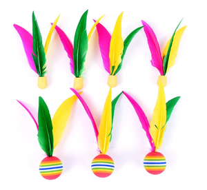 Raquettes de <span class=keywords><strong>badminton</strong></span> de plage en bois recyclé OEM/ODM pour 2 joueurs avec volants colorés pour jeu familial en jardin - Product Image 6