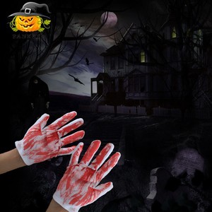 Masque de vampire d'Halloween et gants de sang en PVC blanc, accessoires de costume pour les farces de fête, film d'horreur - Product Image 3