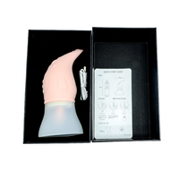 Patrick Star Weicher Silikon-Vibrator mit 8 Rotierenden Zungen, Mehrfach-Nippelstimulator, Saugvibrator, Weibliches Masturbationsspielzeug