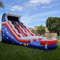 Structures aquatiques gonflables de 16 pieds, toboggan aquatique gonflable extérieur à vendre