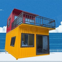 Maison conteneur d'expédition à bas prix maison préfabriquée détachable de 2 chambres à coucher avec stockage