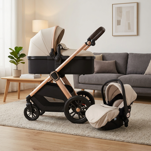 Poussette Bébé <span class=keywords><strong>3</strong></span>-en-<span class=keywords><strong>1</strong></span> Pliable Portable en Gros Chine Siège <span class=keywords><strong>Auto</strong></span> Landau Poussette <span class=keywords><strong>3</strong></span>-en-<span class=keywords><strong>1</strong></span> - Product Image 1