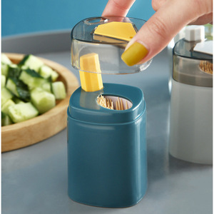 Toothpick Holder Automatic Pop Up Nordic Design Plastic Toothpick Dispenser For Kitchen Living Room - Product Image 2