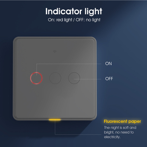 Tuya สวิตช์ไฟอัจฉริยะ ZigBee 10A จอสัมผัส110-240โวลต์ไม่จำเป็นต้องใช้สายไฟกลางเข้ากันได้กับสมาร์ทไลฟ์แอป - Product Image 3
